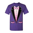 thumbnail image 1 of Tee Hunt Pink Tuxedo T-Shirt Funny Party Wedding Humor Birthday Tux Men's Novelty Shirt, Purple, XX-Large, 1 of 5