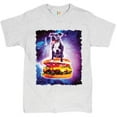 thumbnail image 1 of Tee Hunt Pit Bull Riding a Burger Flying Through Galaxy T-shirt Funny Pet Men's Tee, Ash Gray, Medium, 1 of 5
