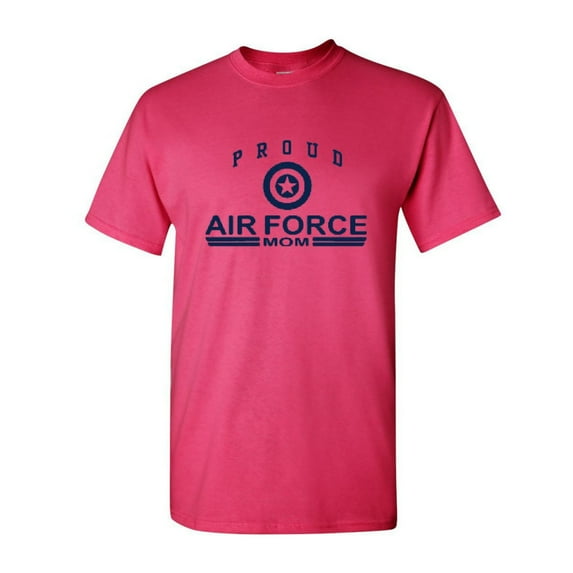Tee Hunt Proud Air Force Mom T-Shirt US Air Force Mens Shirt, Hot Pink, X-Large