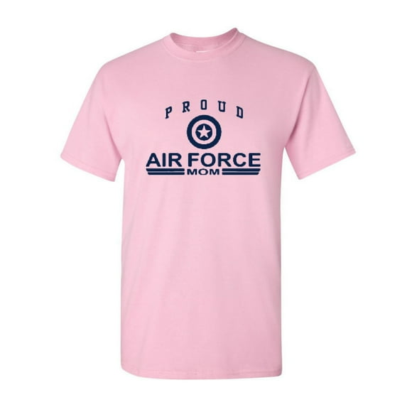 Tee Hunt Proud Air Force Mom T-Shirt US Air Force Mens Shirt, Light Pink, X-Large