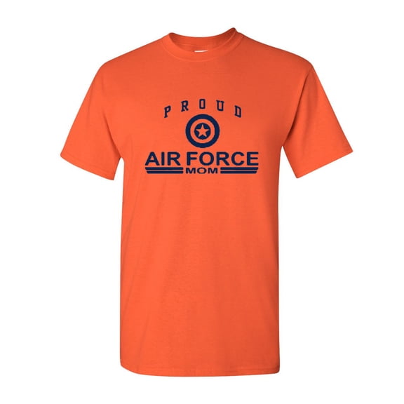 Tee Hunt Proud Air Force Mom T-Shirt US Air Force Mens Shirt, Orange, X-Large