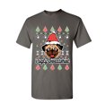 thumbnail image 1 of Tee Hunt Pugly Sweatshirt T-Shirt Pug Ugly Sweater Jolly Christmas Xmas Mens Shirt, Charcoal, 5X-Large, 1 of 4