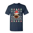 thumbnail image 1 of Tee Hunt Pugly Sweatshirt T-Shirt Pug Ugly Sweater Jolly Christmas Xmas Mens Shirt, Navy Blue, 4X-Large, 1 of 4