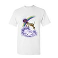 thumbnail image 1 of Tee Hunt Rainbow Goat on a Cloud T-Shirt Galaxy Space Funny Universe Gag Mens Shirt, White, X-Large, 1 of 5