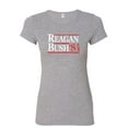 thumbnail image 1 of Tee Hunt Reagan Bush '84 Women's T-Shirt Ronald American President History GOP Shirt, Gray, X-Large, 1 of 5
