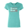 thumbnail image 1 of Tee Hunt Reagan Bush '84 Women's T-Shirt Ronald American President History GOP Shirt, Light Blue, X-Large, 1 of 5