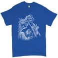 thumbnail image 1 of Tee Hunt Reaper Biker T-shirt Ride or Die Skeleton Biker Forever Motorcycle Men's Tee, Blue, X-Large, 1 of 5