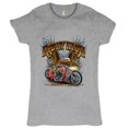 thumbnail image 1 of Tee Hunt Ridin' High T-Shirt Biker Forever American Eagle Women's T-Shirt Tee, Gray, XX-Large, 1 of 5