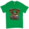 thumbnail image 1 of Tee Hunt Ridin' High T-shirt Biker Forever Chopper Rider American Eagle Men's Tee, Green, 4X-Large, 1 of 5