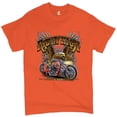 thumbnail image 1 of Tee Hunt Ridin' High T-shirt Biker Forever Chopper Rider American Eagle Men's Tee, Orange, Medium, 1 of 5