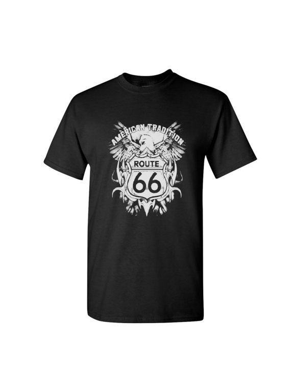 Route 66 American Tradition T-Shirt Biker Motorcycle Shirt