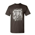 thumbnail image 1 of Tee Hunt Route 66 T-Shirt Bullet Holes The Mother Road American Highway Mens Shirt, Brown, 5X-Large, 1 of 5
