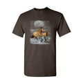 thumbnail image 1 of Tee Hunt Running Wild Horses T-Shirt Wildlife Mustangs Nature Animals Mens Shirt, Brown, Large, 1 of 5