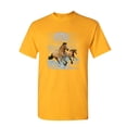 thumbnail image 1 of Tee Hunt Running Wild Horses T-Shirt Wildlife Mustangs Nature Animals Mens Shirt, Yellow, 3X-Large, 1 of 5