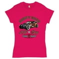 thumbnail image 1 of Tee Hunt Rusty Nuts Auto Shop Women's T-Shirt Novelty T-Shirt Vintage Lowrider Rat Rod Tee, Pink, X-Large, 1 of 5