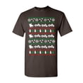 thumbnail image 1 of Tee Hunt Santa Biker Christmas T-Shirt Ugly Sweater Style Xmas Funny Men's Novelty Shirt, Brown, 5X-Large, 1 of 5