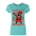 thumbnail image 1 of Tee Hunt Santa Dab Dancing Ugly Sweater Women's T-Shirt Christmas Xmas Ho Ho Ho Shirt, Light Blue, Large, 1 of 4