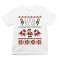 thumbnail image 1 of Tee Hunt Santa Squad Youth T-Shirt Cute Ugly Sweater Merry and Bright Christmas Kids, White, Large, 1 of 5