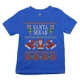 thumbnail image 1 of Tee Hunt Santa Squad Youth T-Shirt Cute Ugly Sweater Merry and Bright Christmas Kids, 1 of 5