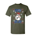 thumbnail image 1 of Tee Hunt Santa is My Ho Ho Homie T-Shirt Fun Ugly Sweater Merry Christmas Mens Shirt, Military Green, X-Large, 1 of 4