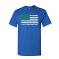 thumbnail image 1 of Tee Hunt Shamrock American Flag T-Shirt St Patricks Day Paddy Irish Men's Novelty Shirt, Blue, Small, 1 of 5
