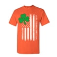 thumbnail image 1 of Tee Hunt Shamrock Flag Stars and Stripes T-Shirt Irish ST. Patrick's Day Mens Shirt, Orange, XX-Large, 1 of 5