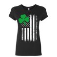 thumbnail image 1 of Tee Hunt Shamrock Flag Stars and Stripes Women's T-Shirt Irish St. Patrick's Day Shirt, Black, 3X-Large, 1 of 5