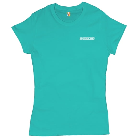 Tee Hunt Shelby American, Inc. Logo Women's T-Shirt Novelty T-Shirt Muscle Cars Licensed Tee, Light Blue, Medium