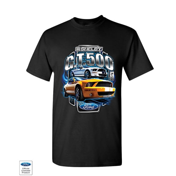 Tee Hunt Shelby GT500 Ford Performance T-Shirt Ford Mustang Cobra Racing Mens Shirt, Black, 3X-Large