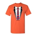 thumbnail image 1 of Tee Hunt Shirt and Tie T-Shirt Office Suit Casual Funny Cotton Tee, Orange, XX-Large, 1 of 5