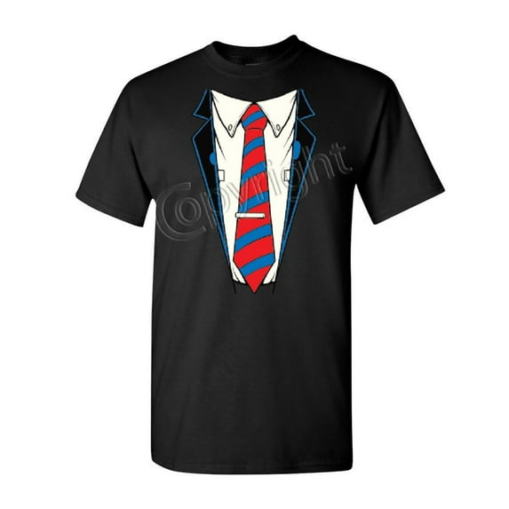 Tee Hunt Shirt and Tie T-Shirt Office Suit Casual Funny Cotton Tee