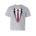 thumbnail image 1 of Tee Hunt Shirt and Tie Youth T-Shirt Office Suit Casual Funny Tee, Gray, Medium, 1 of 5