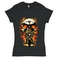 thumbnail image 1 of Tee Hunt Skeleton Rider T-Shrit Route 66 Chopper Biker From Hell Outlaw Women's T-Shirt Tee, 1 of 5