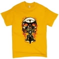 thumbnail image 1 of Tee Hunt Skeleton Rider T-shirt Route 66 Chopper Biker From Hell Outlaw Men's Tee, Yellow, Small, 1 of 5