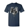 thumbnail image 1 of Tee Hunt Skull Face Hand Goggles T-Shirt Funny Dead Eye Staring Skeleton Mens Shirt, Navy Blue, Small, 1 of 5
