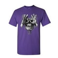thumbnail image 1 of Tee Hunt Skull Face Hand Goggles T-Shirt Funny Dead Eye Staring Skeleton Mens Shirt, Purple, 5X-Large, 1 of 5