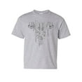 thumbnail image 1 of Tee Hunt Skulls Hanging on Chains Youth T-Shirt Death Creepy Scary Hell Devil Kids Tee, Gray, Medium, 1 of 5