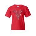 thumbnail image 1 of Tee Hunt Skulls Hanging on Chains Youth T-Shirt Death Creepy Scary Hell Devil Kids Tee, Red, Medium, 1 of 5