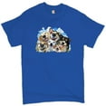 thumbnail image 1 of Tee Hunt Smiling Dogs' Selfie T-Shirt Funny Animal Dog Lover Cute Puppies Men's Tee, Blue, Large, 1 of 5