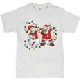 thumbnail image 1 of Tee Hunt Snowman Dabbing with Santa Claus T-shirt Dab Dance Merry Christmas Men's Tee, Ash Gray, Medium, 1 of 5