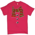 thumbnail image 1 of Tee Hunt Snowman Scarf T-Shirt Merry Christmas Holiday Spirit Men's Tee, Hot Pink, Large, 1 of 4