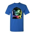 thumbnail image 1 of Tee Hunt Space Cat T-Shirt Astronaut Kitten Neon Galaxy Shirt, Blue, Small, 1 of 5