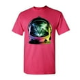 thumbnail image 1 of Tee Hunt Space Cat T-Shirt Astronaut Kitten Neon Galaxy Shirt, Hot Pink, X-Large, 1 of 5