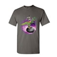 thumbnail image 1 of Tee Hunt Squirrel Riding T-Rex Riding Asteroid T-Shirt Funny Space Weird Mens Shirt, Charcoal, Large, 1 of 5