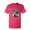 thumbnail image 1 of Tee Hunt Squirrel Riding T-Rex Riding Asteroid T-Shirt Funny Space Weird Mens Shirt, Hot Pink, Small, 1 of 5