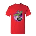 thumbnail image 1 of Tee Hunt Squirrel Riding T-Rex Riding Asteroid T-Shirt Funny Space Weird Mens Shirt, Red, Medium, 1 of 5
