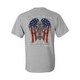 thumbnail image 1 of Tee Hunt Stand for The Flag Kneel for The Cross T-Shirt Patriot Political Tee, Gray, 5X-Large, 1 of 5