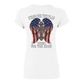 thumbnail image 1 of Tee Hunt Stand for The Flag Kneel for The Cross Women's T-Shirt Patriot, White, 3X-Large, 1 of 5