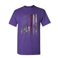 thumbnail image 1 of Tee Hunt Stars and Stripes Dog Tags T-Shirt Military American Patriot USA Mens Shirt, Purple, Small, 1 of 5
