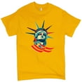 thumbnail image 1 of Tee Hunt Statue of Liberty T-Shirt 4th of July Independence Day Patriotic Men's Tee, Yellow, 3X-Large, 1 of 4